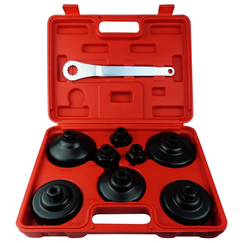 Ibetter طقم أدوات مفتاح غطاء فلتر الزيت 9 قطع يشمل مجموعة sockets 27mm، 32mm، 36mm، 74mm، 75.6mm، 76mm، 86mm، 93mm لسيارات BMW وMercedes وBenz وVW وAudi وVolkswagen وMazda وPorsche والمزيد من حاويات فلتر الزيت الكارتر. - Image 3